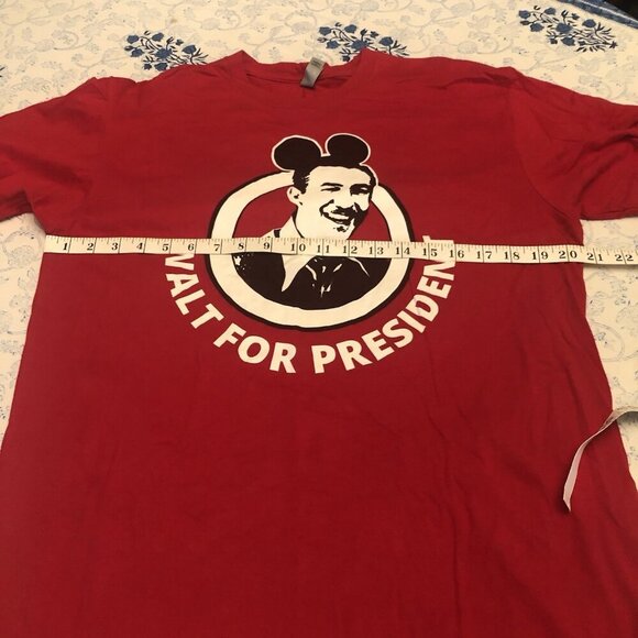 Next Level Size L Disney Tee Walt For President Unisex Red - Picture 5 of 8